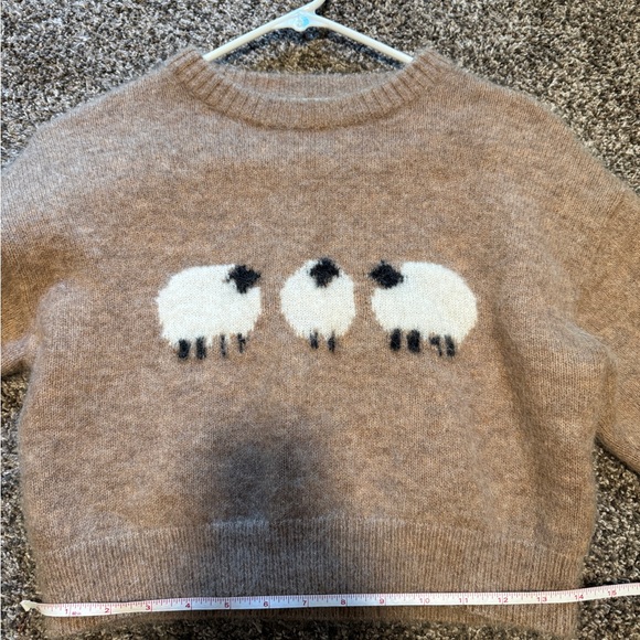 Petite Studio Dakota Mohair Sweater in Sheep Print - Picture 6 of 8